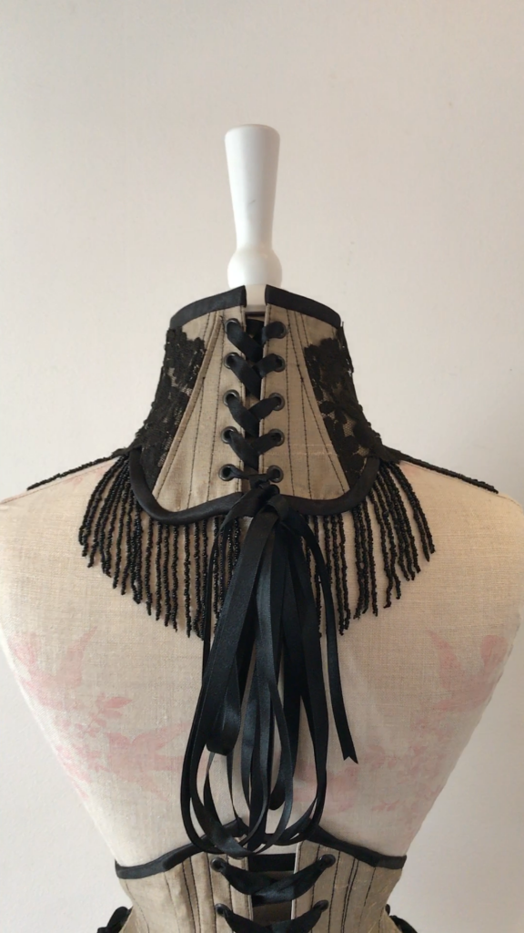 Neck Corset Beaded fringing sold seperately